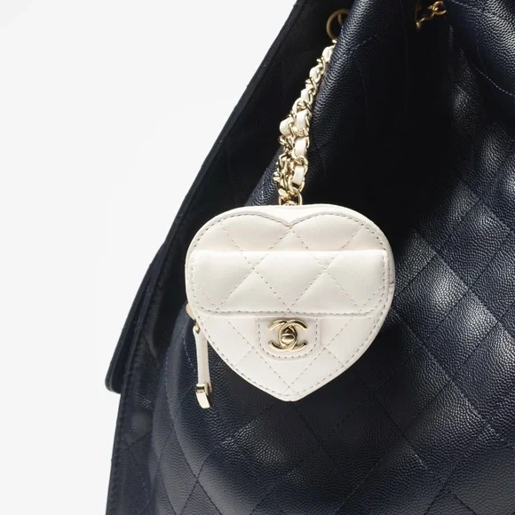 CHANEL Pink Quilted Heart Mini Bag - Picture 5 of 5